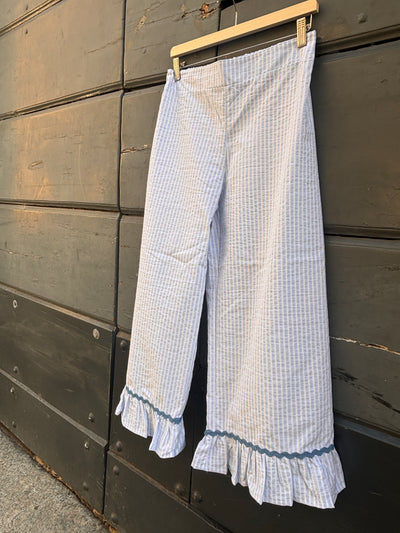 SUNI DONNA pantapalazzo Clo-cló azzurro con rouges