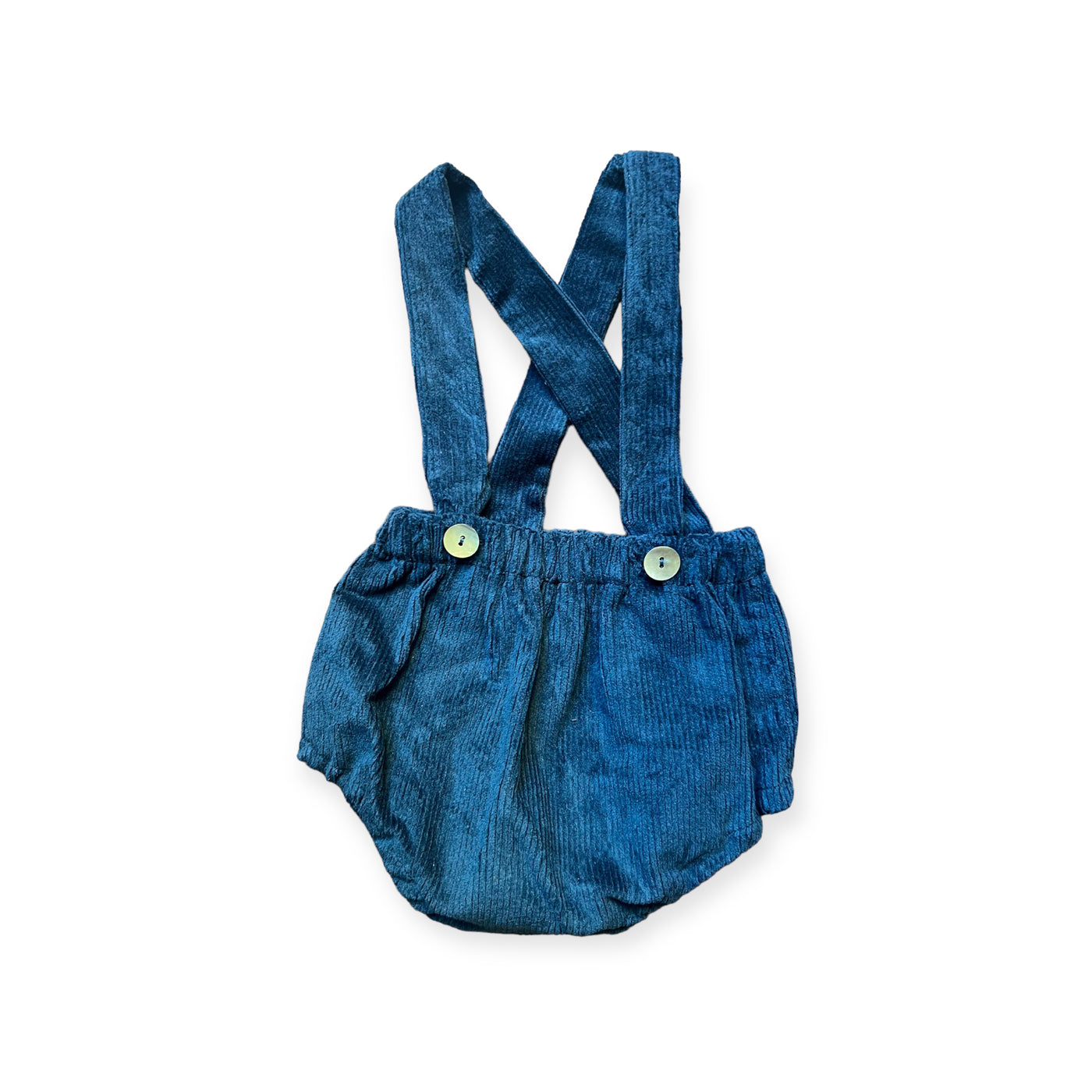 Culotte con bretelle PARIS velluto blu