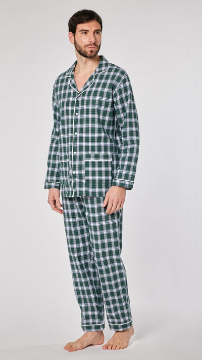 Pigiama UOMO flanella tartan verde