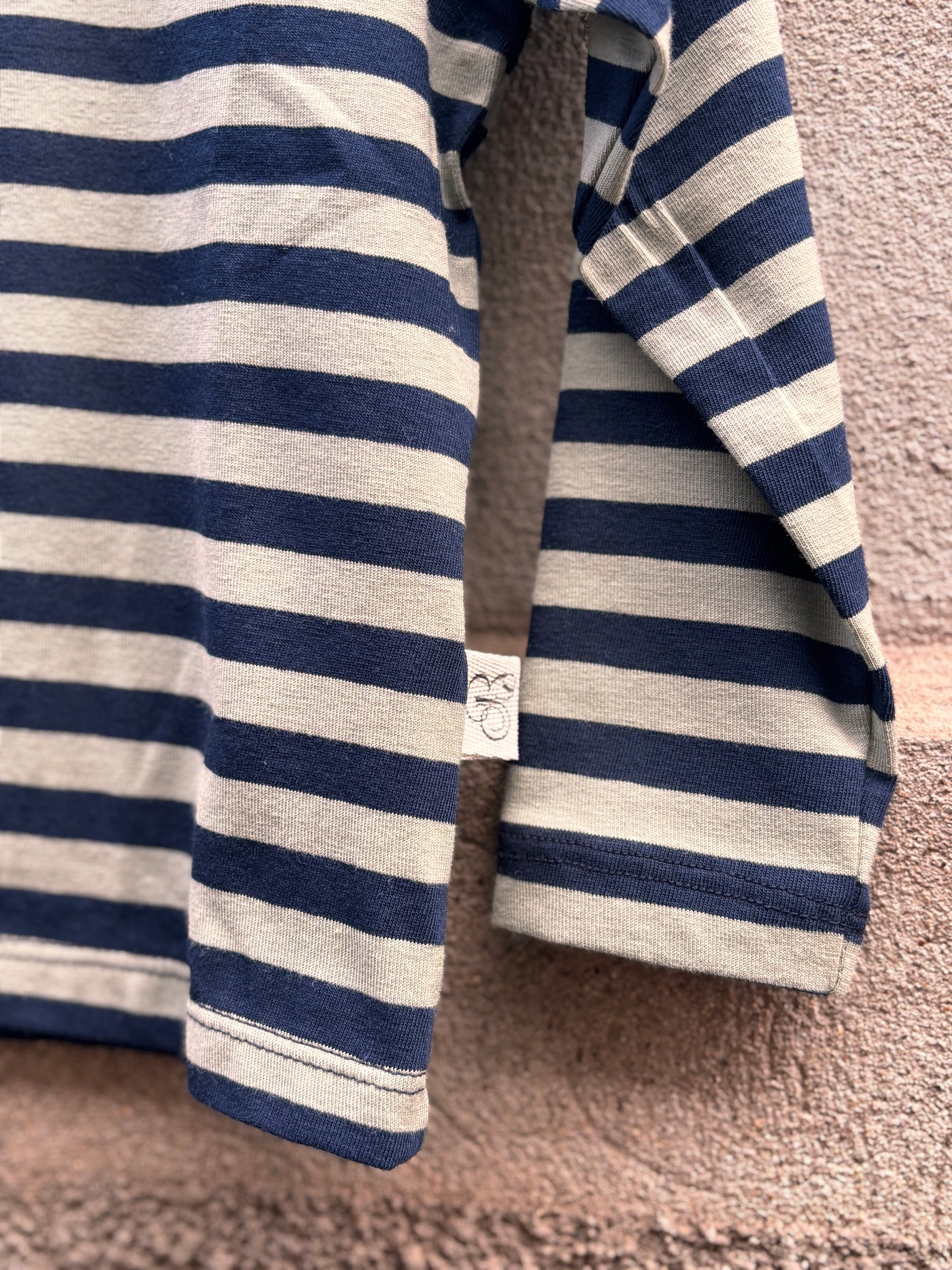 T-shirt MATTEO righe blu e verde salvia