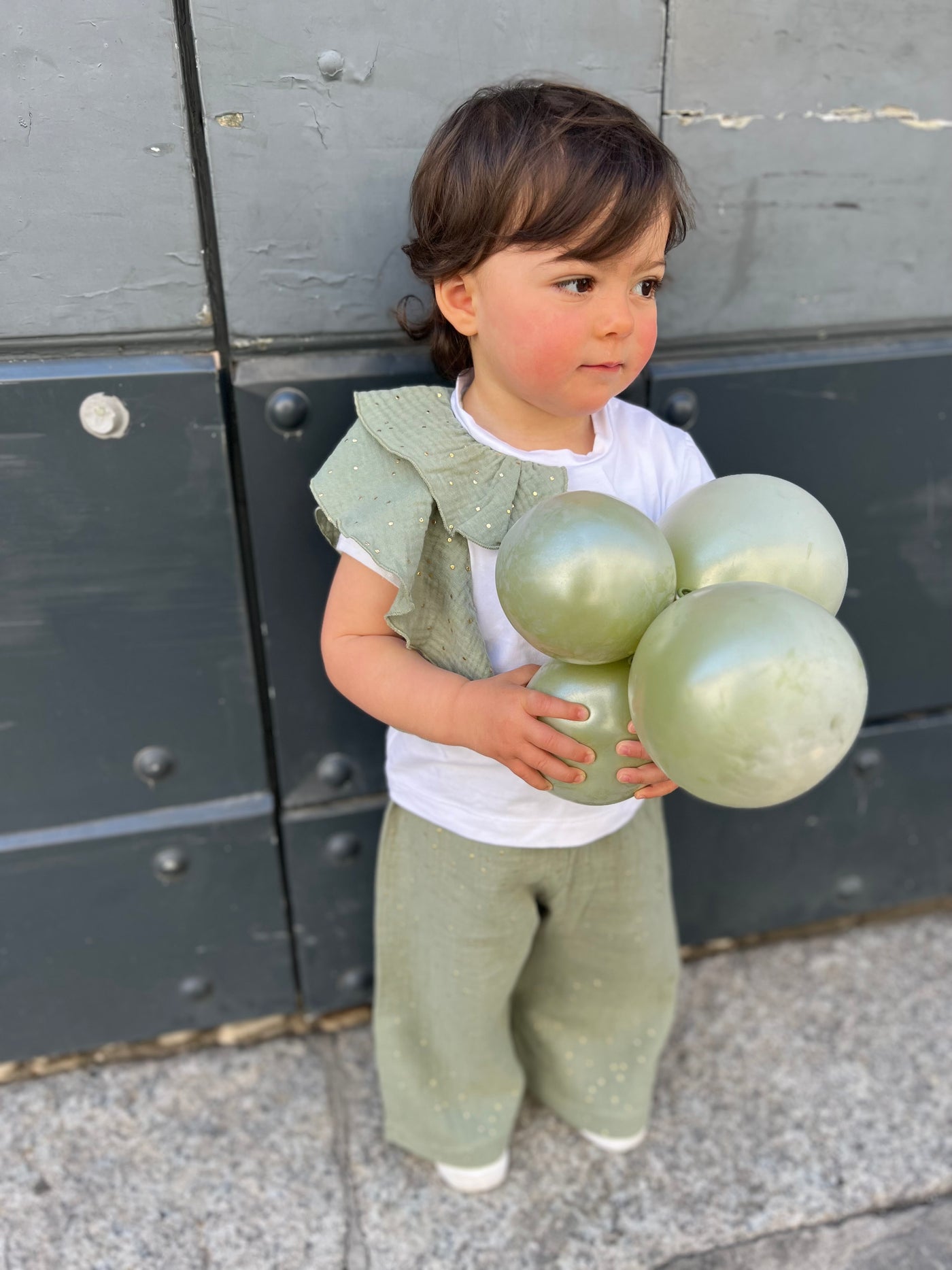 Completo t-shirt PETALO menta pepita
