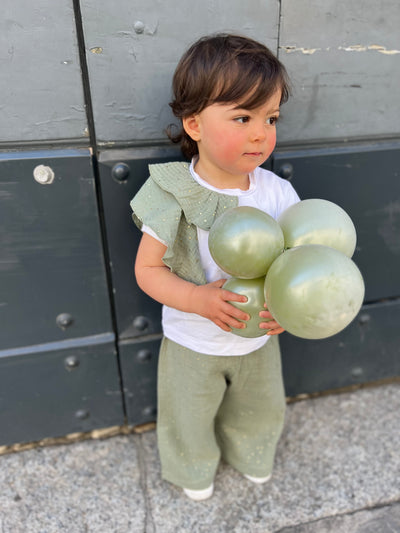 Completo t-shirt PETALO menta pepita