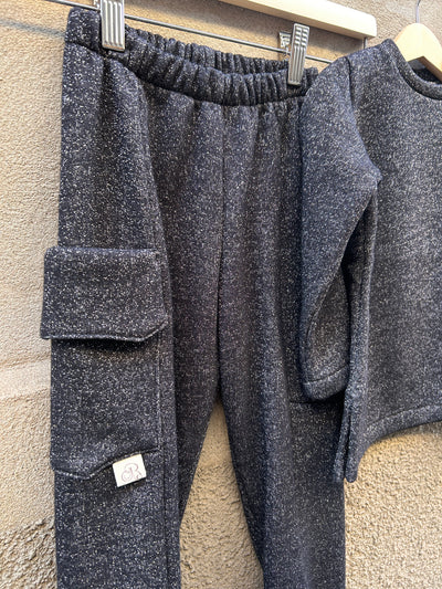 Completo caldo lurex nero TOKYO+ SCATOLETTA