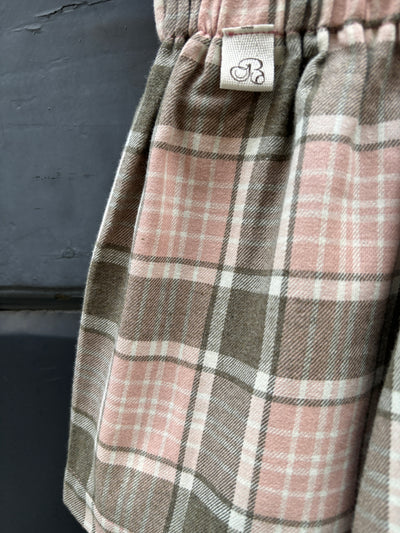 ISOTTA Pantagonna tartan oliva/rosa
