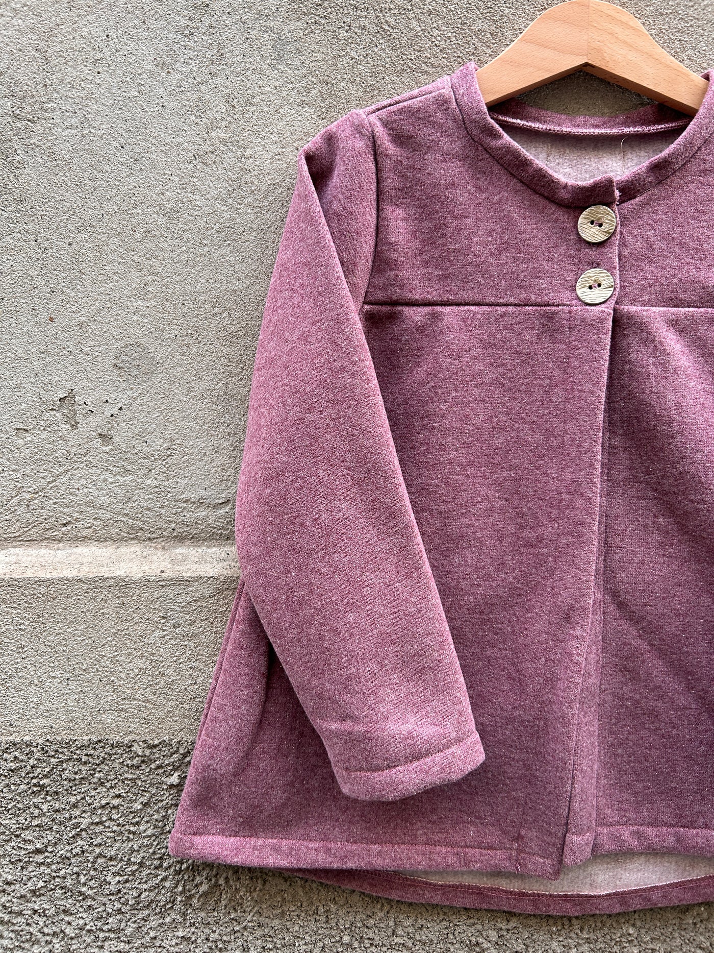 Giacchina GILDA in felpa calda prugna lurex