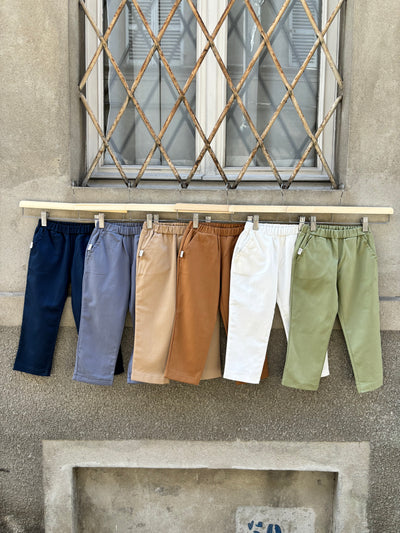 MILANO Pantalone bianco drill di cotone