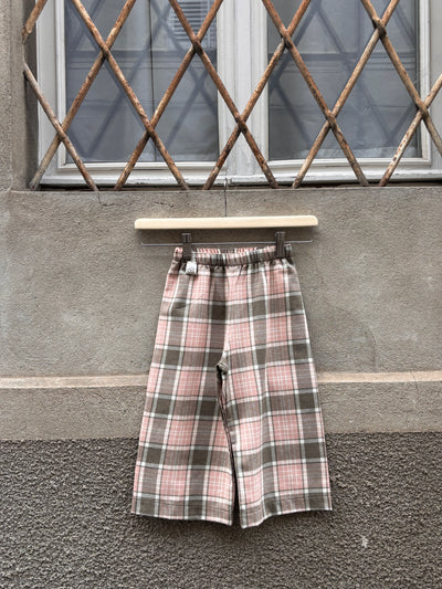 REBECCA Pantalone tartan oliva