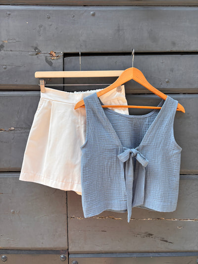 Bermuda ARIANNA DONNA drill cotone bianco
