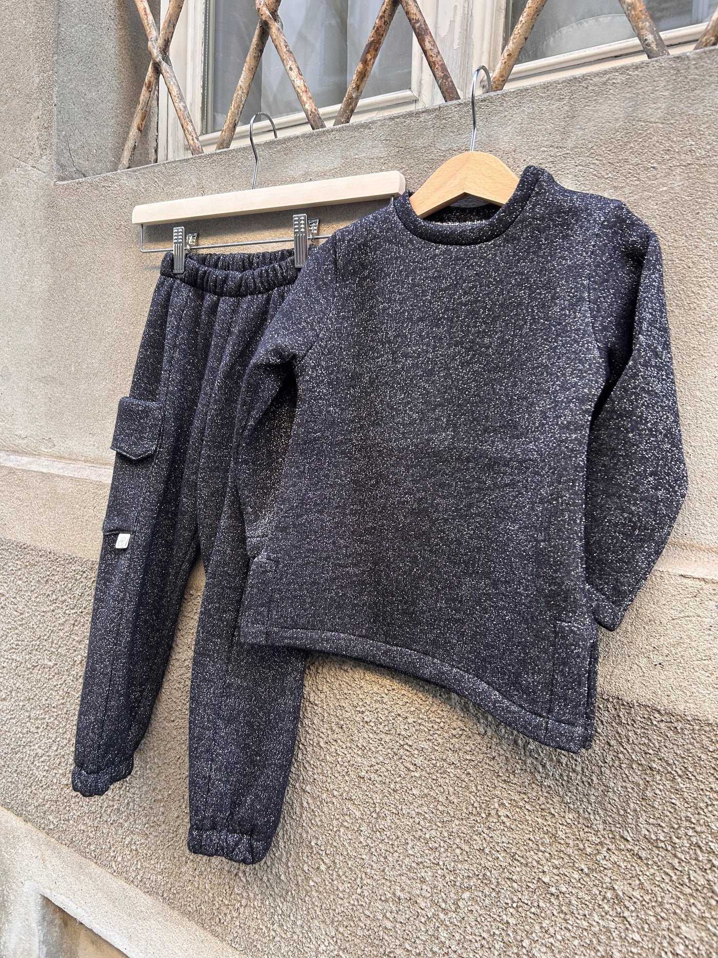 Completo caldo lurex nero TOKYO+ SCATOLETTA