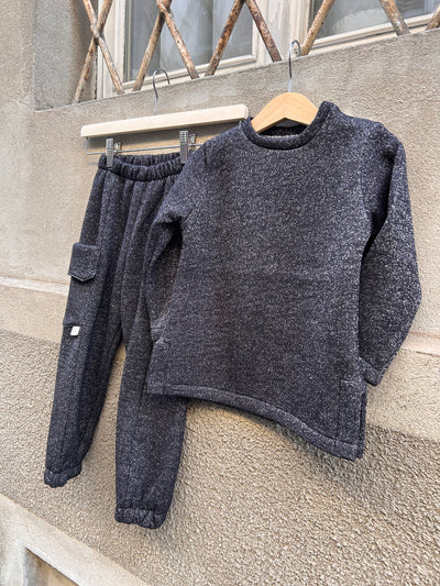 Completo caldo lurex nero TOKYO+ SCATOLETTA