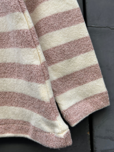 Felpa RUOTA caldo cotone righe rosa lurex