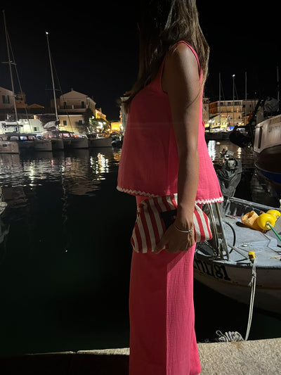 COMPLETO DONNA mussola fucsia