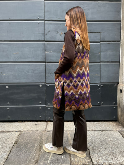 Gilet Peloso Miranda tribale