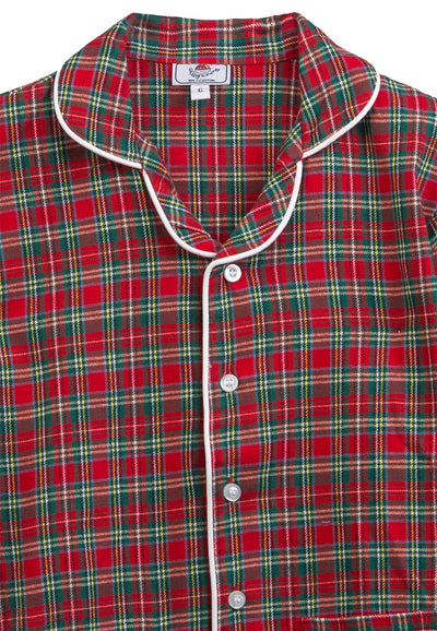 Pigiama DONNA flanella tartan rosso