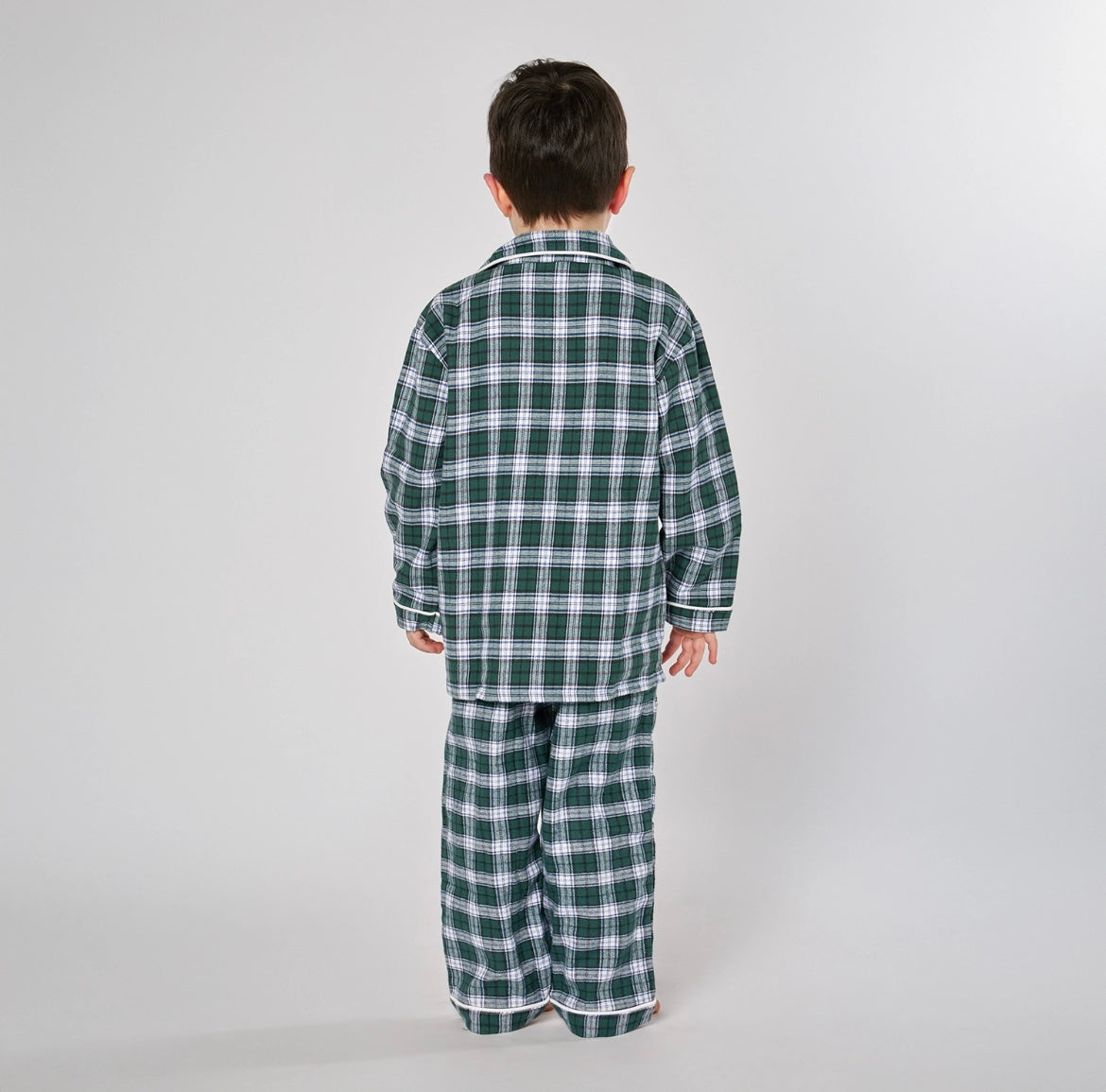 Pigiama JUNIOR flanella tartan verde - Albert