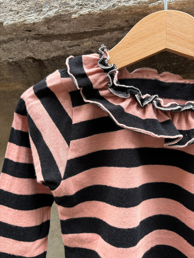 ELOISA righe rosa/nero cotone