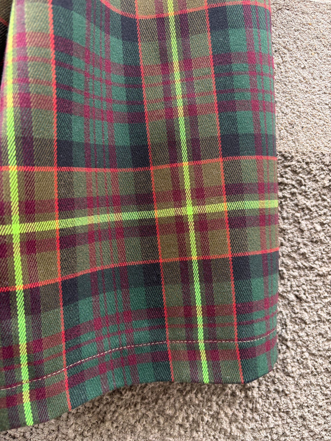 REBECCA Pantalone tartan fluo