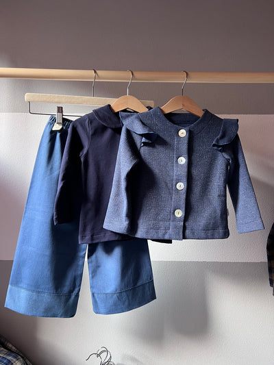 Giacca OFELIA blu jeans lurex