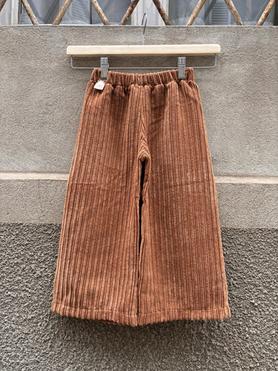 REBECCA Pantalone velluto biscotto coste larghe