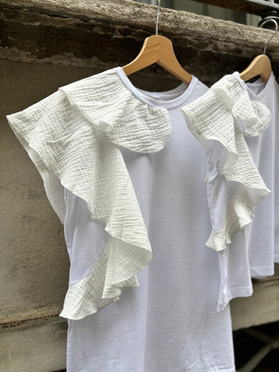 T-shirt PETALO bianca