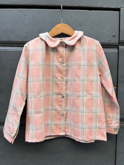 Camiciola TITTA PETALO tartan rosa