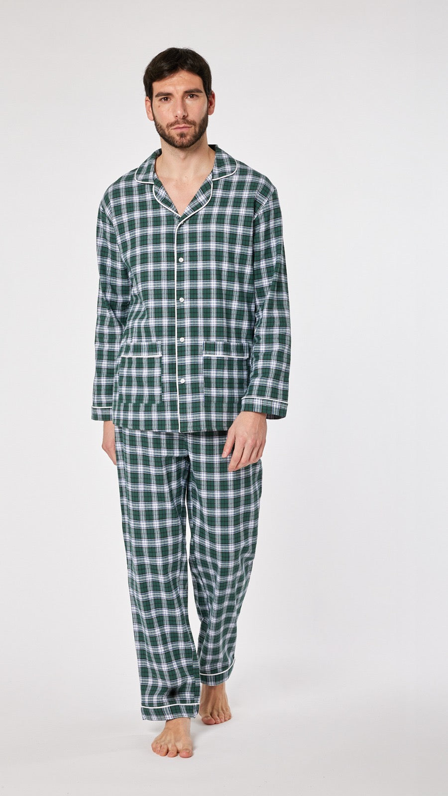 Pigiama UOMO flanella tartan verde
