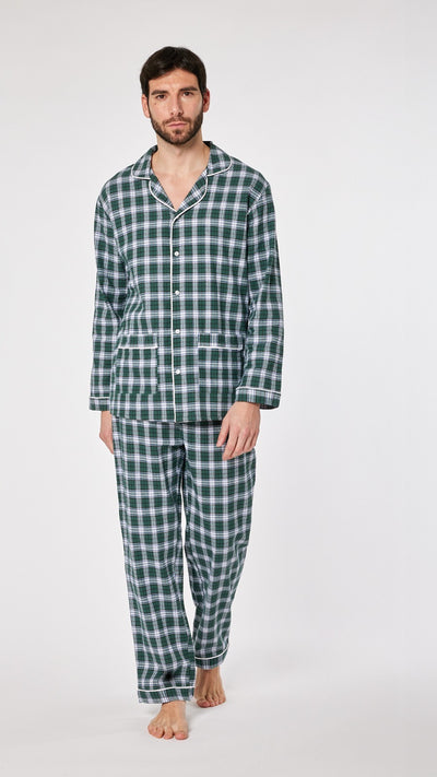 Pigiama UOMO flanella tartan verde