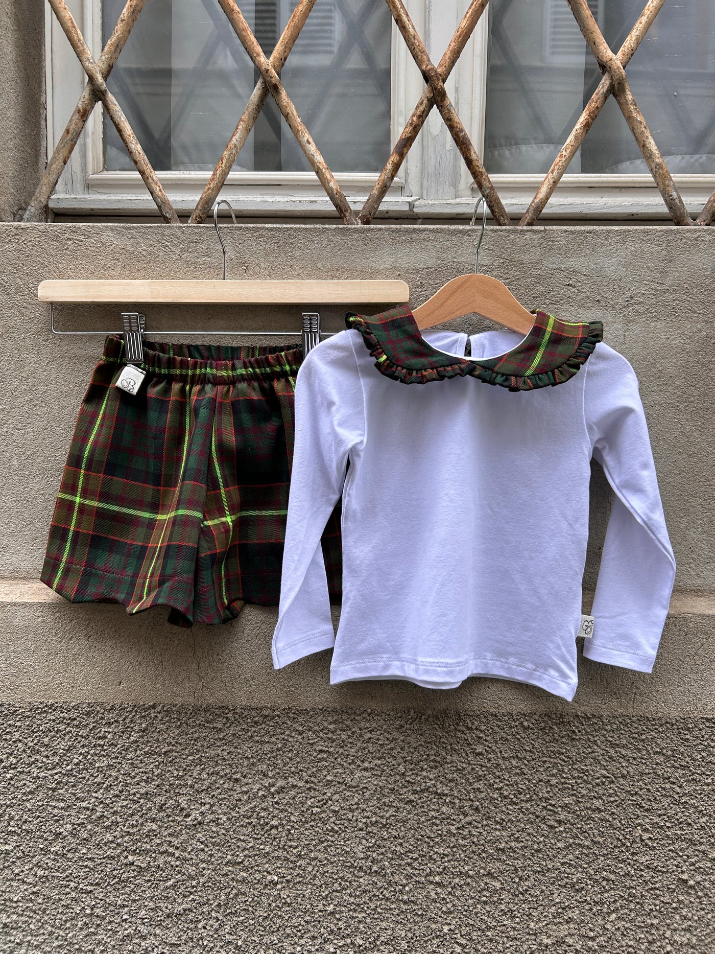 Maglietta CLAUDINE tartan fluo