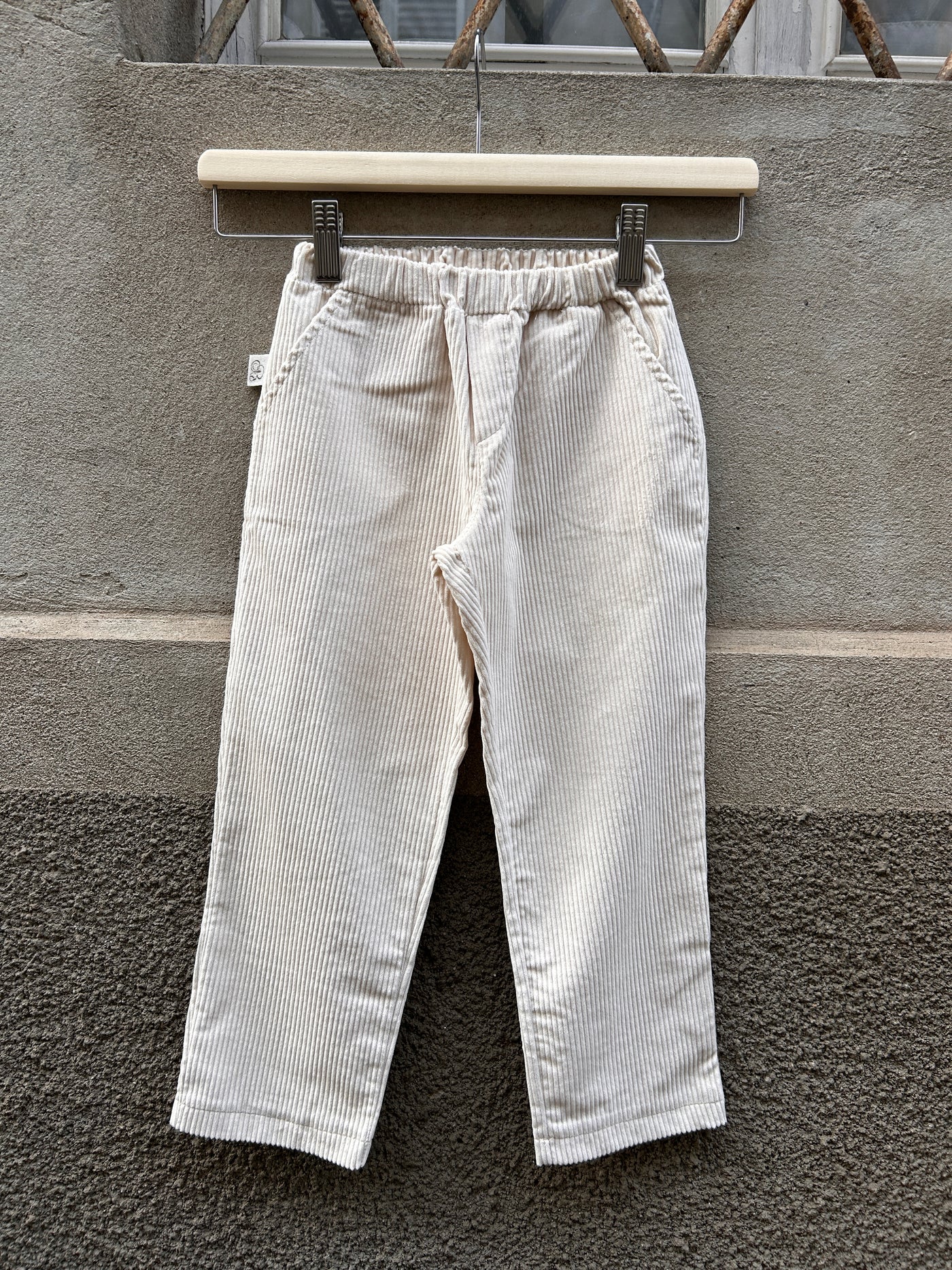 MILANO Pantalone velluto panna