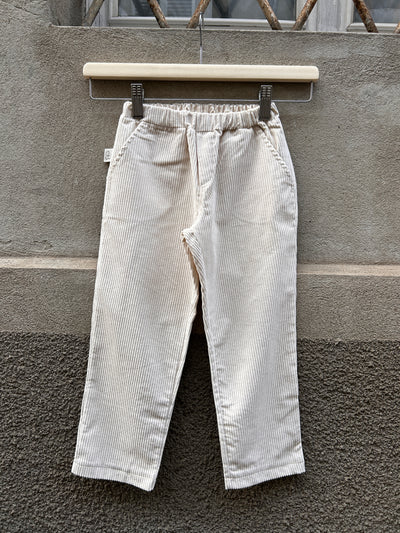 MILANO Pantalone velluto panna