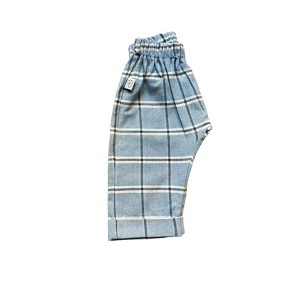 Baggy MILANO tartan azzurro