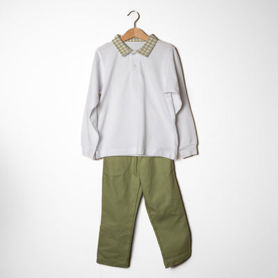 Polo PANAMA verde thè matcha