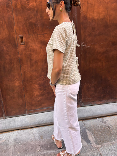 BLUSA ELISABETTA seersucher verde the matcha