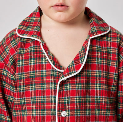 Pigiama JUNIOR flanella tartan rosso