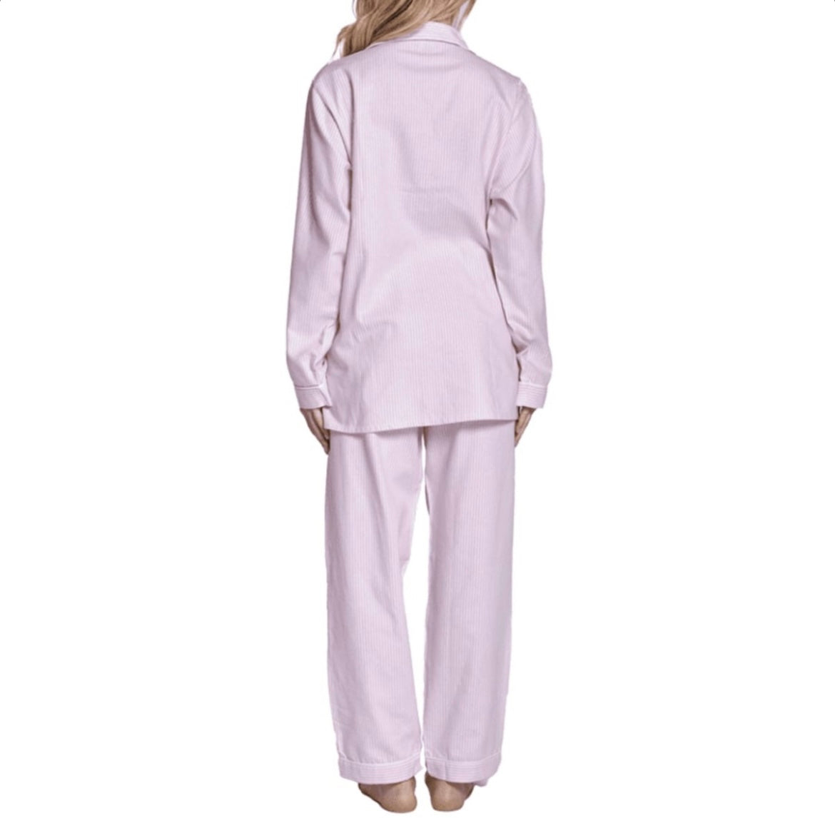 Pigiama DONNA flanella bianco e rosa