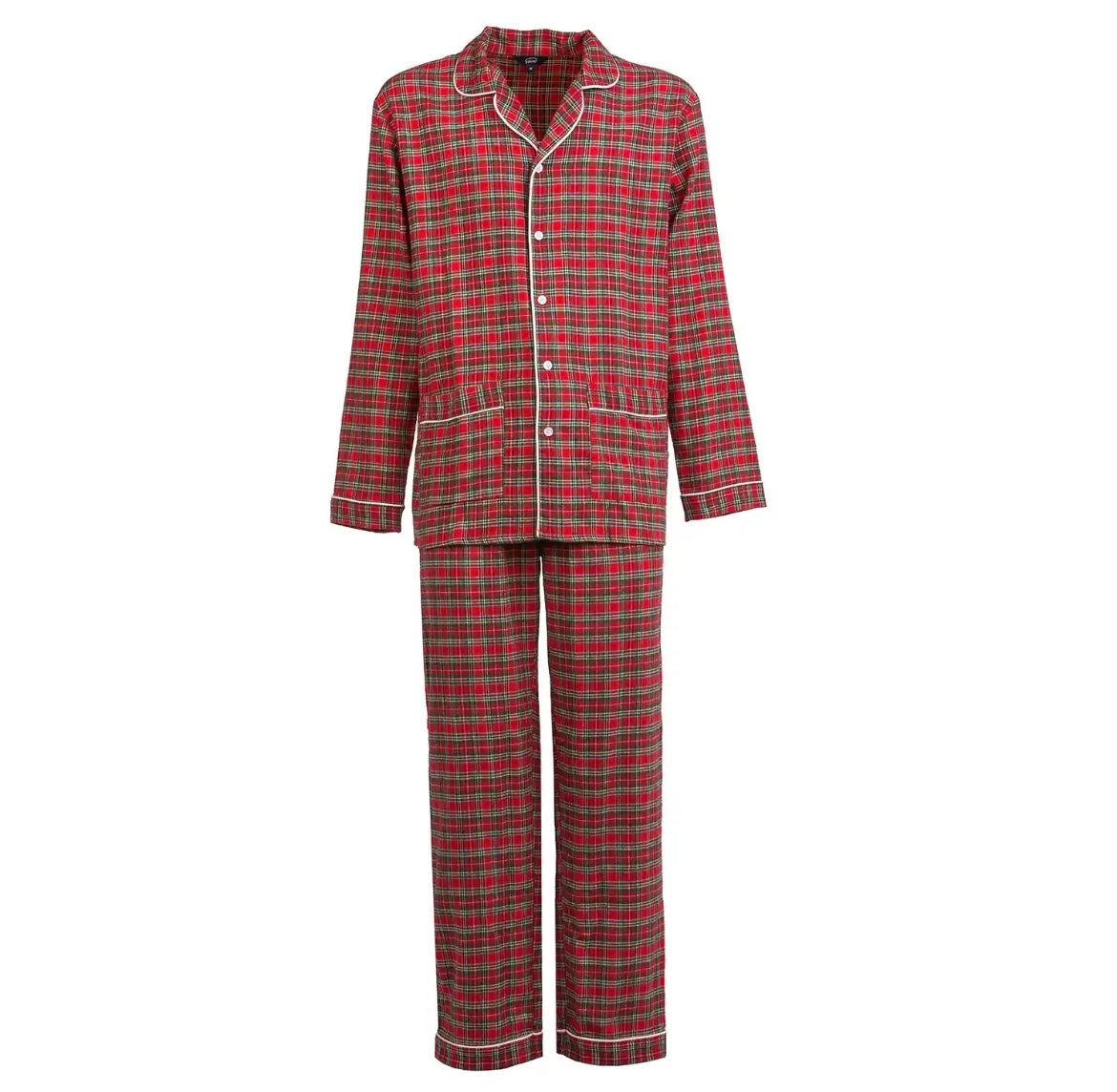 Pigiama UOMO flanella tartan rosso