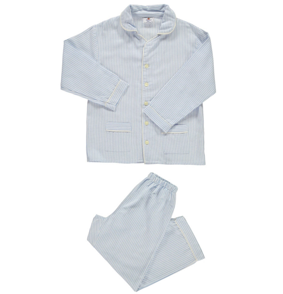 Pigiama JUNIOR flanella bianco e celeste