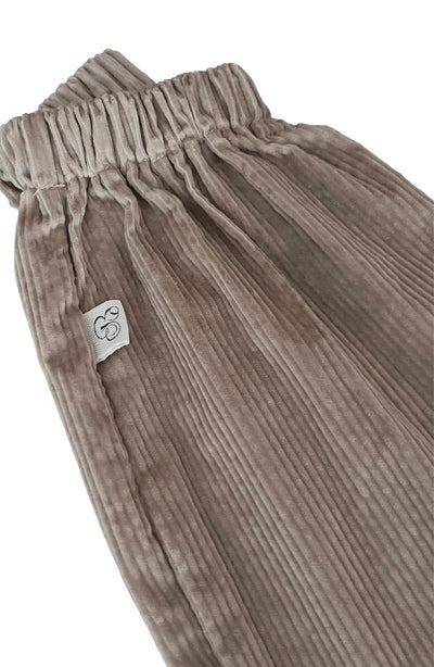 Baggy BERLINO cappuccino microriga velluto