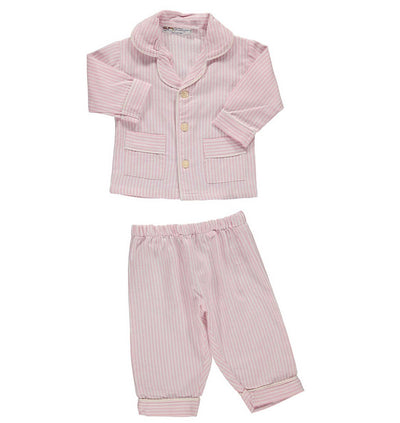 Pigiama BABY flanella bianco e rosa