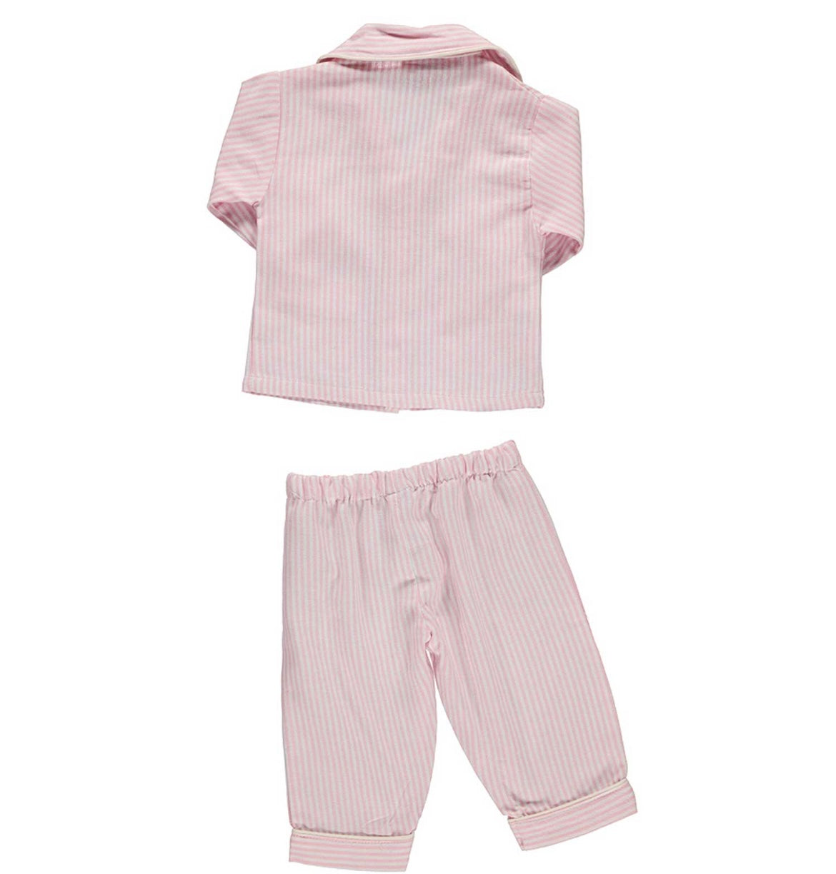 Pigiama BABY flanella bianco e rosa