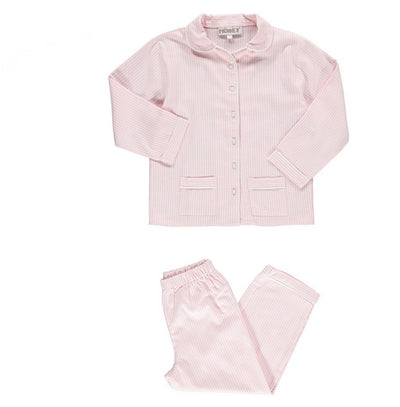 Pigiama JUNIOR flanella bianco e rosa