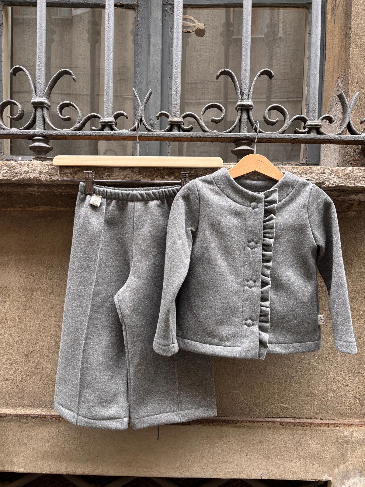 Palazzo REBECCA con la pinzatura davanti Grigio