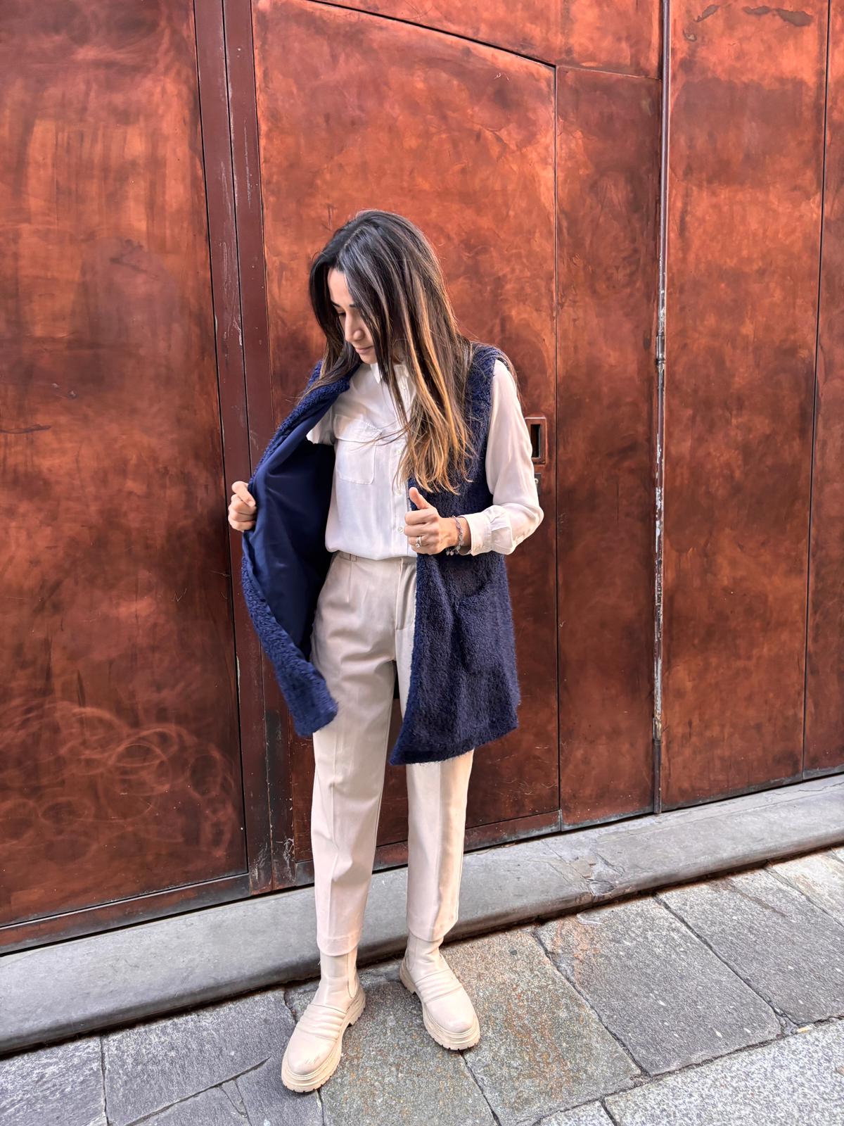 Gilet Peloso Miranda BLU