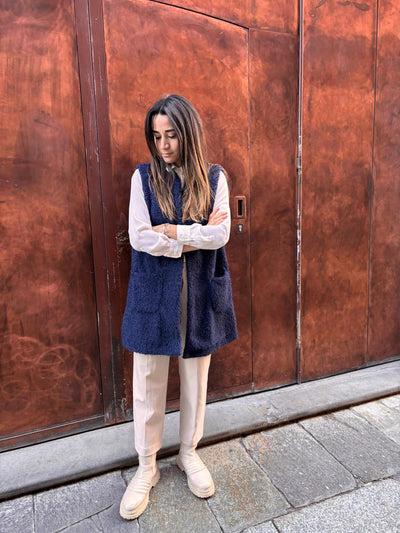 Gilet Peloso Miranda BLU
