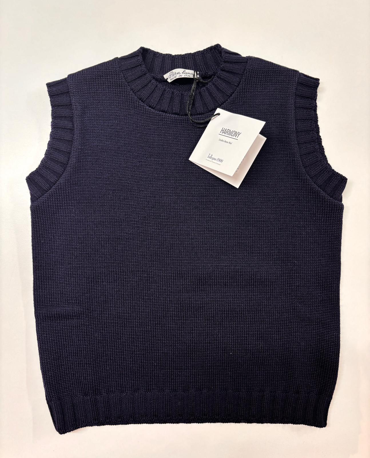 Gilet in pura lana merinos