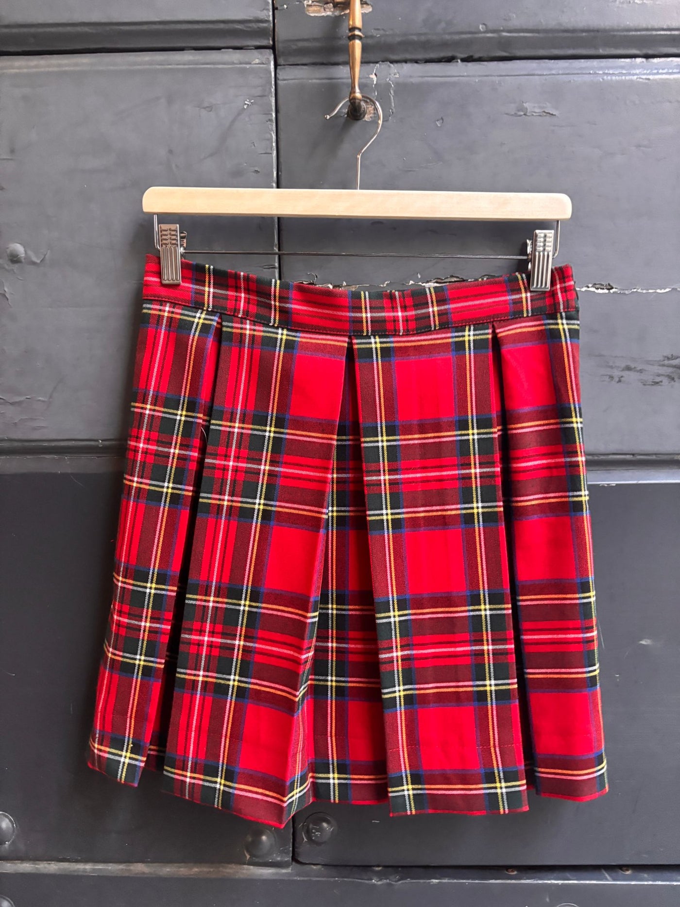 Gonna PIEGHE tartan ROSSO