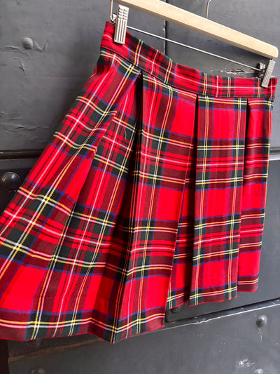 Gonna PIEGHE tartan ROSSO