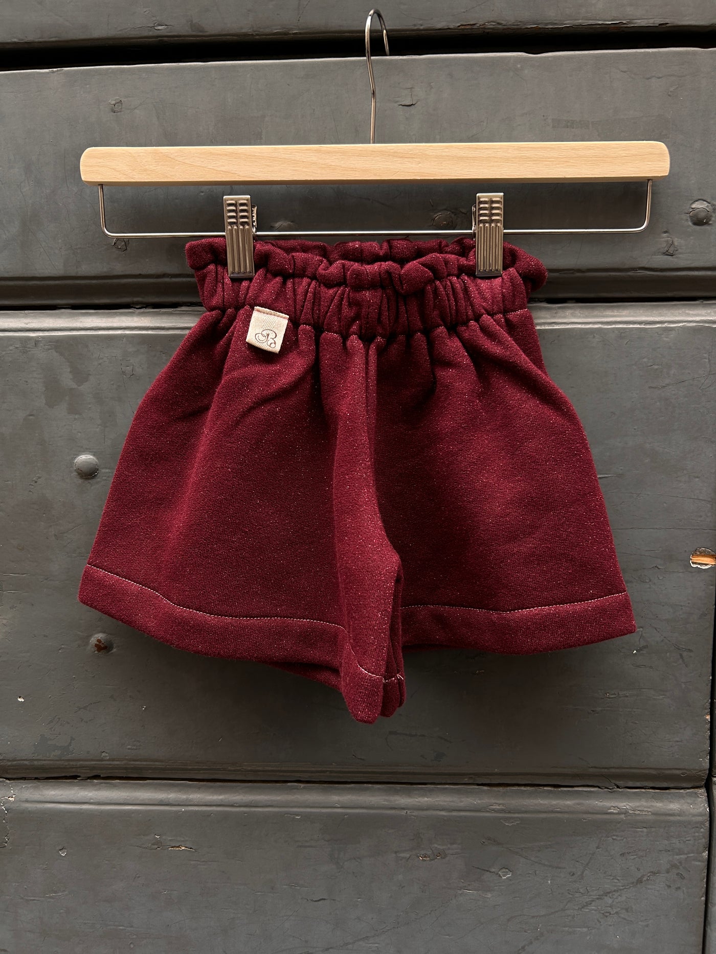 ISOTTA Pantagonna bordeaux felpa calda Lurex