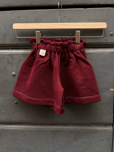 ISOTTA Pantagonna bordeaux felpa calda Lurex