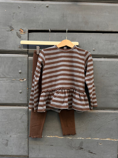 Completo cioccolato caldo cotone AGATA e LEGGINS